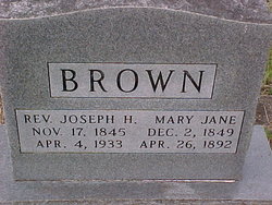 Mary Jane <I>Earp</I> Brown 