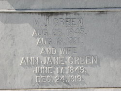 Ann Jane <I>Beasley</I> Green 