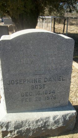 Josephine “Josie” <I>Daniel</I> Bost 