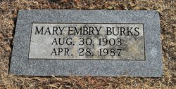 Mary <I>Embry</I> Burks 