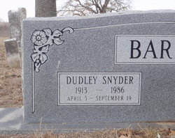 Dudley Snyder “Dud” Barker 
