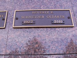 Beverly E <I>Schneider</I> Oldaker 