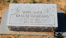 Mary Alice <I>Krause</I> Goddard 