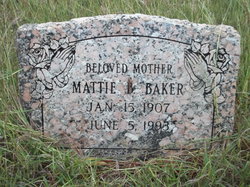 Mattie B. <I>Edens</I> Baker 