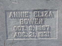 Ann Elizabeth “Annie Eliza” <I>Williams</I> Bowen 