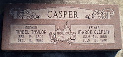 Mabel Minnie <I>Taylor</I> Casper 