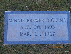 Minnie Alice <I>Brewer</I> Dickens 