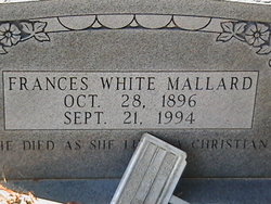 Frances <I>White</I> Mallard 