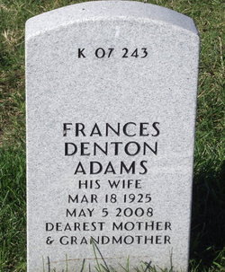 Frances Lillian <I>Denton</I> Adams 