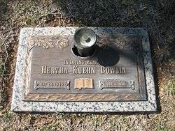 Hertha Christine <I>Kuehn</I> Bowlin 