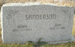 Mary Jane <I>Johnson</I> Sanderson 