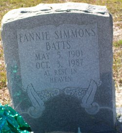 Fannie <I>Simmons</I> Batts 