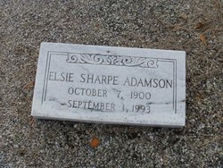 Elsie <I>Sharpe</I> Adamson 