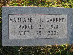 Margaret T <I>Turner</I> Garrett 