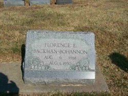 Florence E <I>Backman</I> Bohannon 