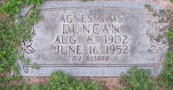 Agnes <I>Sims</I> Duncan 