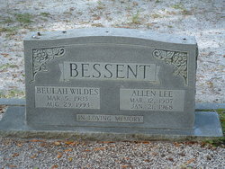 Beulah Beatrice <I>Wildes</I> Bessent 