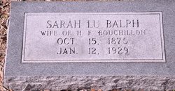 Sarah Lu “Sallie” <I>Balph</I> Bouchillon 