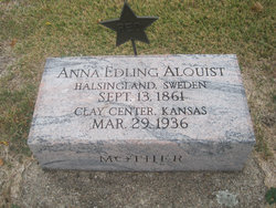Mrs Anna Edling <I>Olsdotter</I> Alquist 
