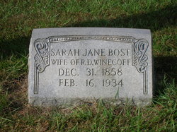 Sarah Jane <I>Bost</I> Winecoff 