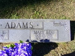Mary Lou <I>Wells</I> Adams 