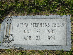 Altha Lee <I>Stephens</I> Terry 