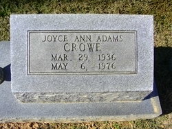 Joyce Ann <I>Adams</I> Crowe 