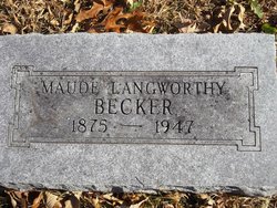 Maude E. <I>Langworthy</I> Becker 