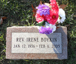 Rev Irene <I>Taylor</I> Boykin 