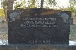 Verna <I>Davis</I> Adams 