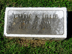 Mrs Carrie K. <I>Kirkpatrick</I> Lillie 