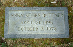 Anna <I>Kohrs</I> Buttner 