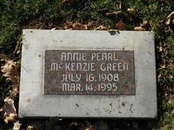 Anne Pearl “Annie” <I>McKenzie</I> Green 
