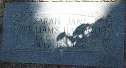 Sarah Jane <I>Williams</I> Hagood 