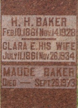 Clara Elizabeth <I>Owen</I> Baker 