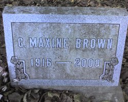 Georgia Maxine “Maxine” <I>Selm</I> Brown 