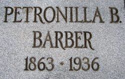 Petronilla “Petra” <I>Bellinger</I> Barber 