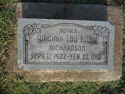 Virginia Lou Ellen <I>Stephens</I> Richardson 