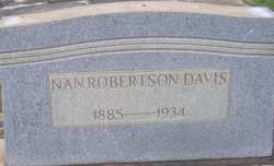 Nancy “Nan” <I>Robertson</I> Davis 