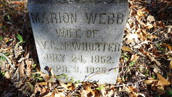 Marion G. <I>Webb</I> McWhorter 