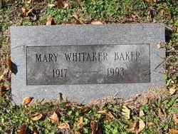 Mary Elizabeth <I>Whitaker</I> Baker 
