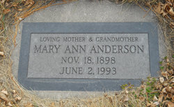 Mary Ann <I>Schornack</I> Anderson 