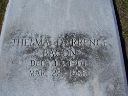 Gladys Thelma <I>Durrence</I> Bacon 