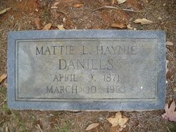 Mattie L. <I>Haynie</I> Daniels 