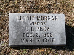 Elizabeth “Bettie” <I>Morgan</I> Peck 