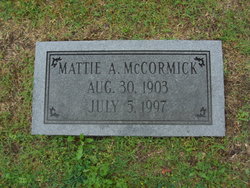 Mattie A. <I>Taylor</I> McCormick 