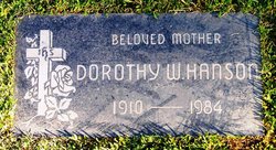Dorothy W <I>Robbins</I> Hanson 
