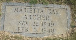 Marietta <I>Gay</I> Archer 