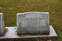 Shannon <I>Throckmorton</I> Blakely White 