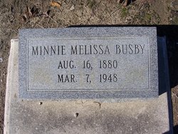 Minnie Melissa <I>Strickland</I> Busby 